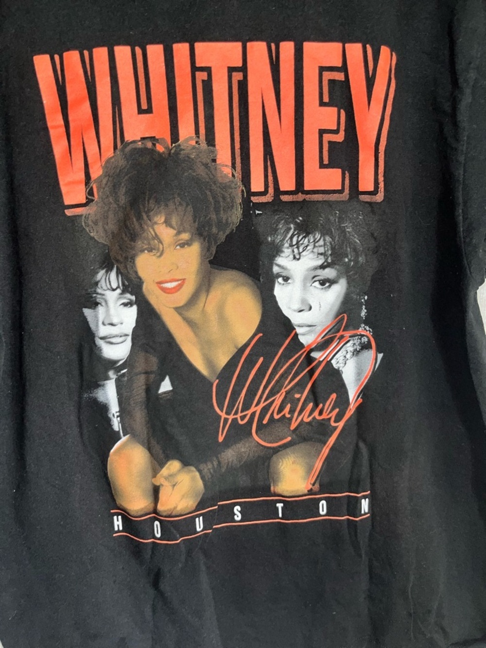 Whitney Houston Graphic Tee Size Large Black Vintage Style Band Shirt 2023 Tour - Picture 2 of 5